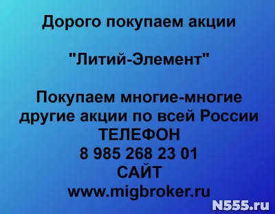 Покупаем акции «Литий-Элемент»